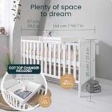 Tutti Bambini Rio 2-in-1 Cot Bed with Top Changer White 0-6y 140x70 view 5