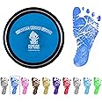 Baby Hand and Footprint Kit by Forever Fun Times | Get Hundreds of Detailed Prints with One Baby Safe Ink Pad | Easy to Clean, and Works with Any Paper or Card | Clean and Safe (Blue, Big)