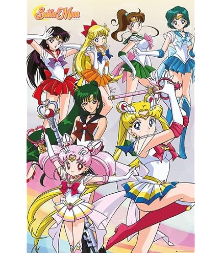 SAILOR MOON - Poster Moonlight power roulé filmé (91.5x61