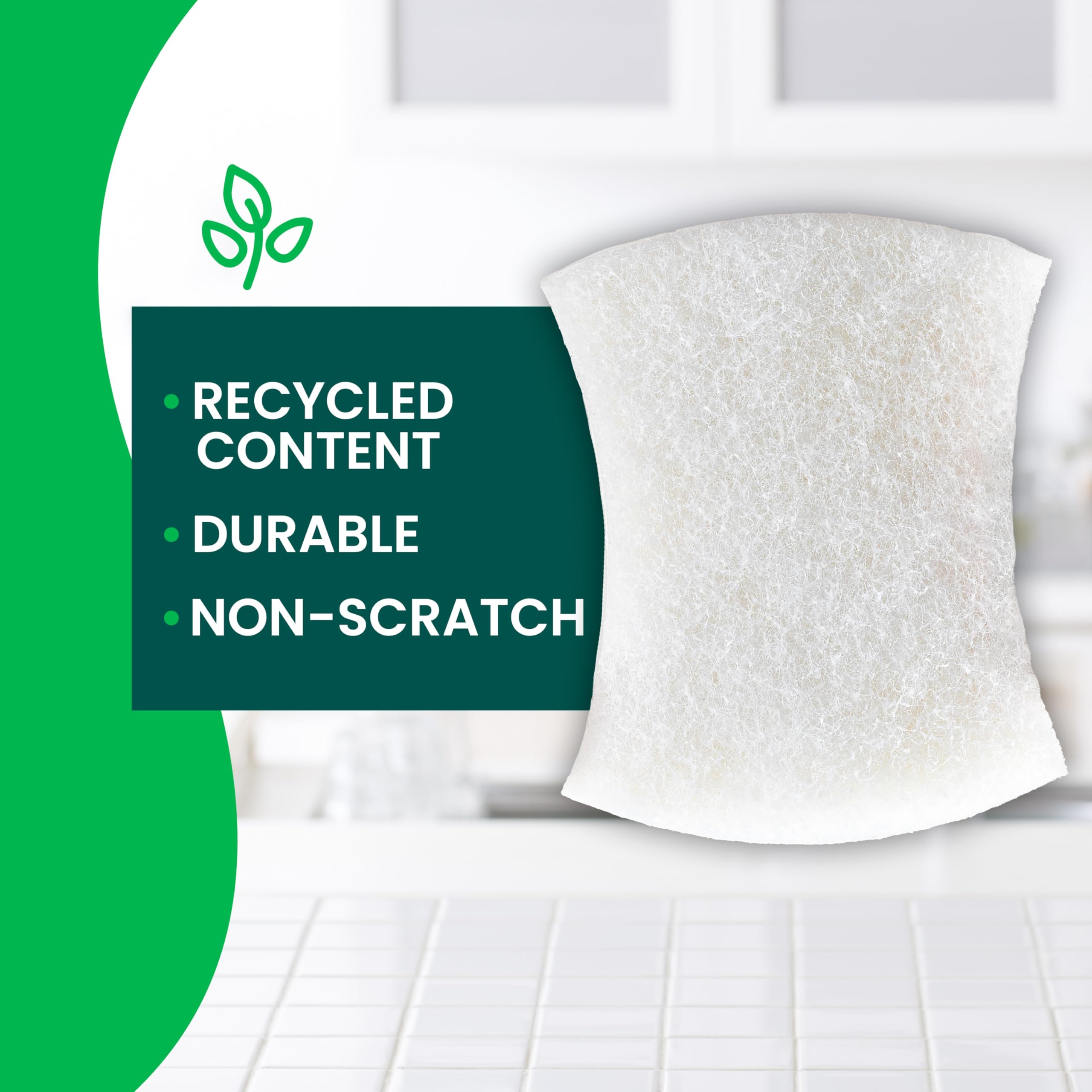 Scotch-Brite Greener Clean? Non-Scratch Scrub Sponge, 6 Pack, 6 Units per Case