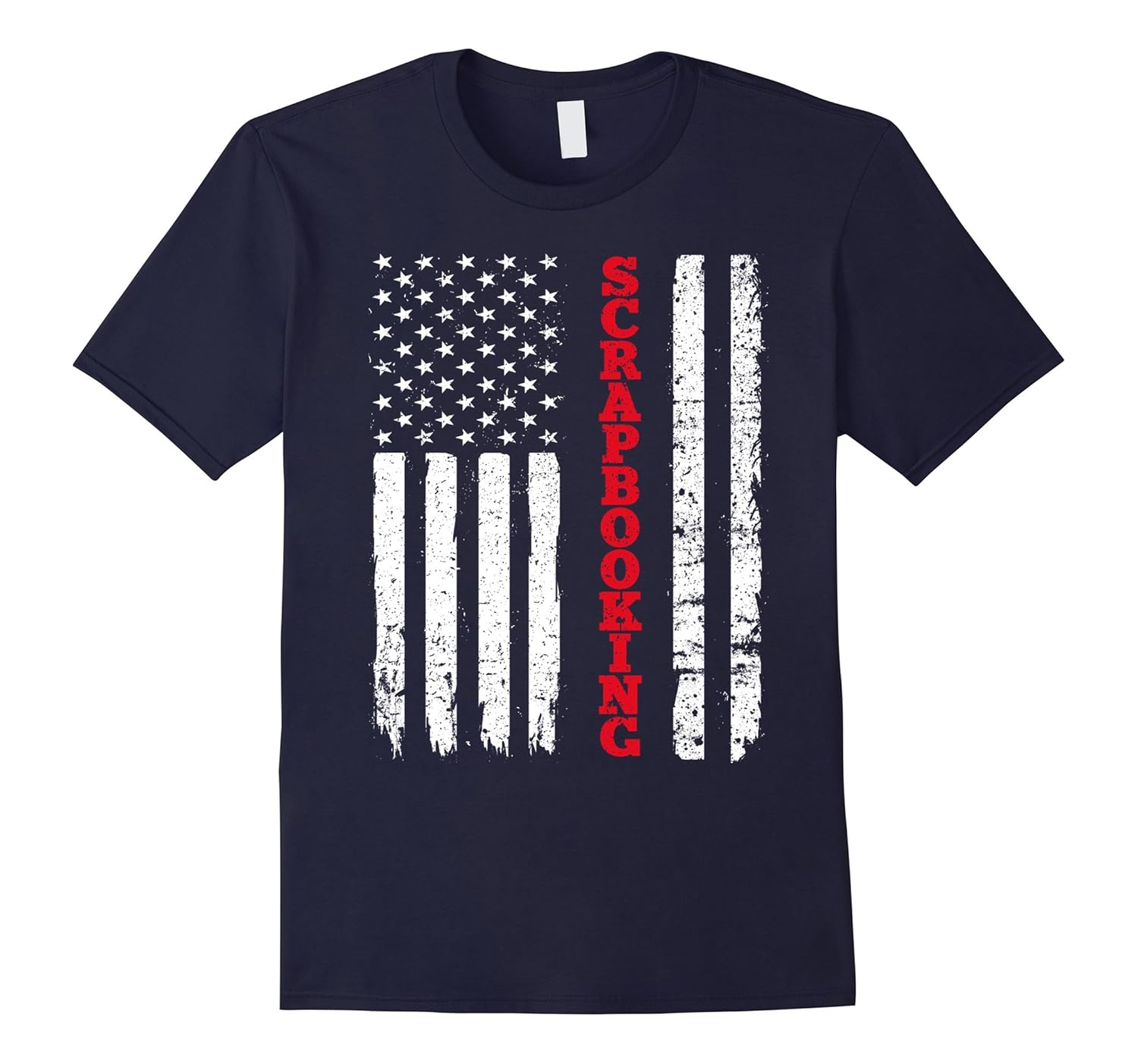 Scrapbooking Shirt: USA American Flag Camp Hike Fan T-Shirt-ANZ