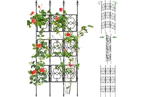 MQHUAYU 78.74" H*35.43" W Climbing Plant Outdoor Trellis, Rust Resistant Sturdy Garden Trellis with Thickened PE Plastic, Trellis Screen Plant Stand for Climbing Roses Clematis Vines Vegetables