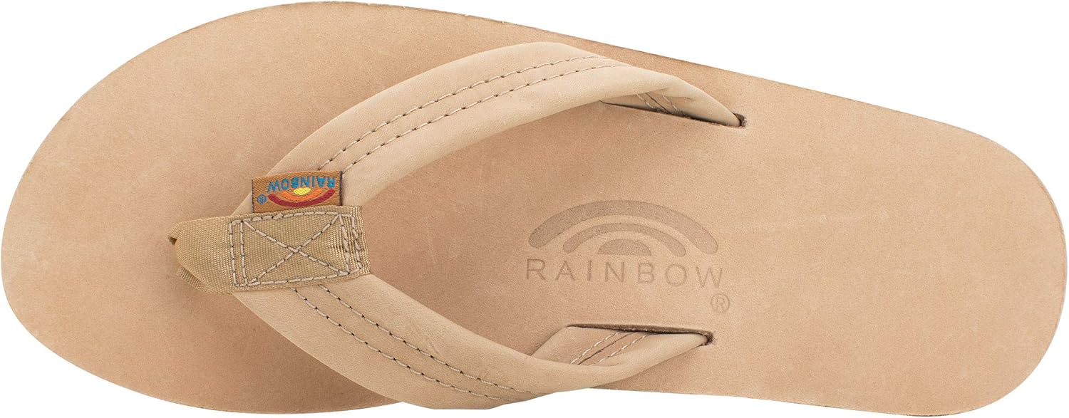  | Rainbow Sandals Men Premium Leather Double Layer, Sierra Brown, | Sandals