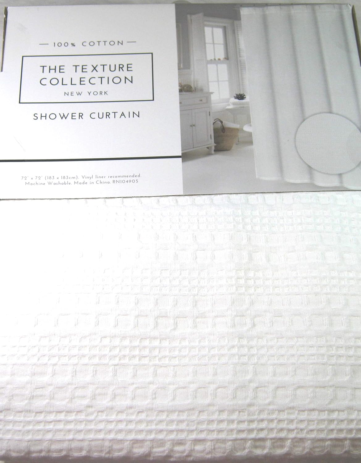 Amazon Com Hotel Premium Quality White Fabric Shower Curtain
