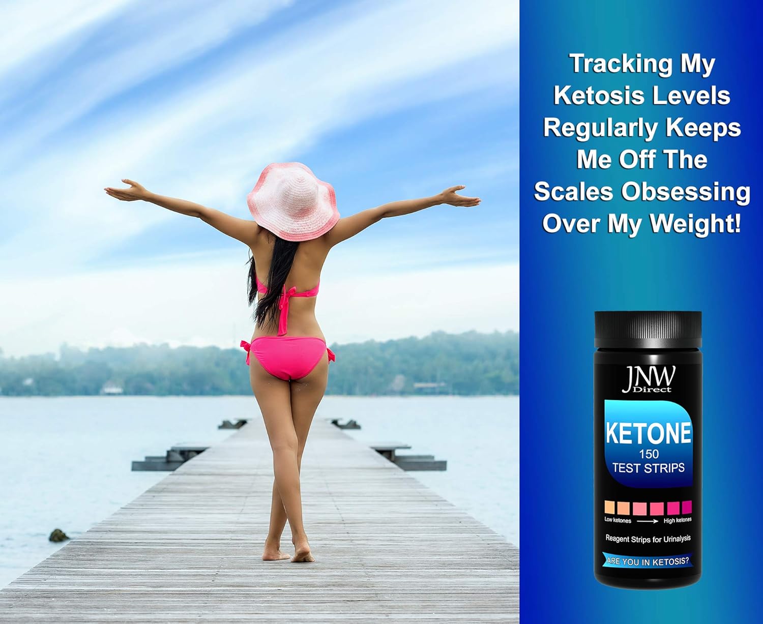Ketone Test Strips, 150 Urinalysis Keto Test Strips for Testing Body Urine Ketosis Levels, Perfect Kit for Ketogenic and Weight Loss Diets, Free App & Ebook Included: Health & Personal Care