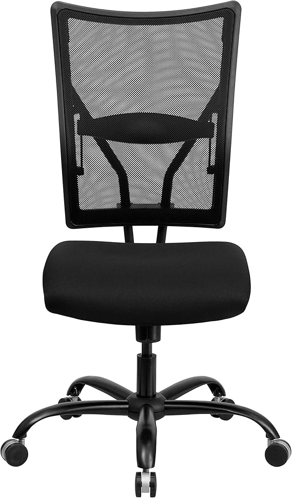a Line Furniture Liberty Armless Black Mesh Executive