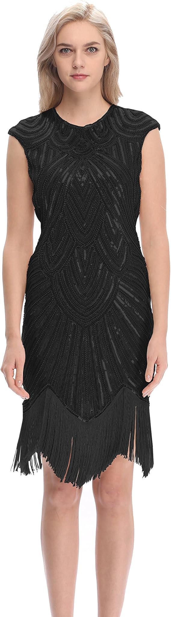 Amazon Pilot Trade レディース 19年代のドレス フラッパーヴィンテージ グレート ギャツビー ワンピース チュニック 通販