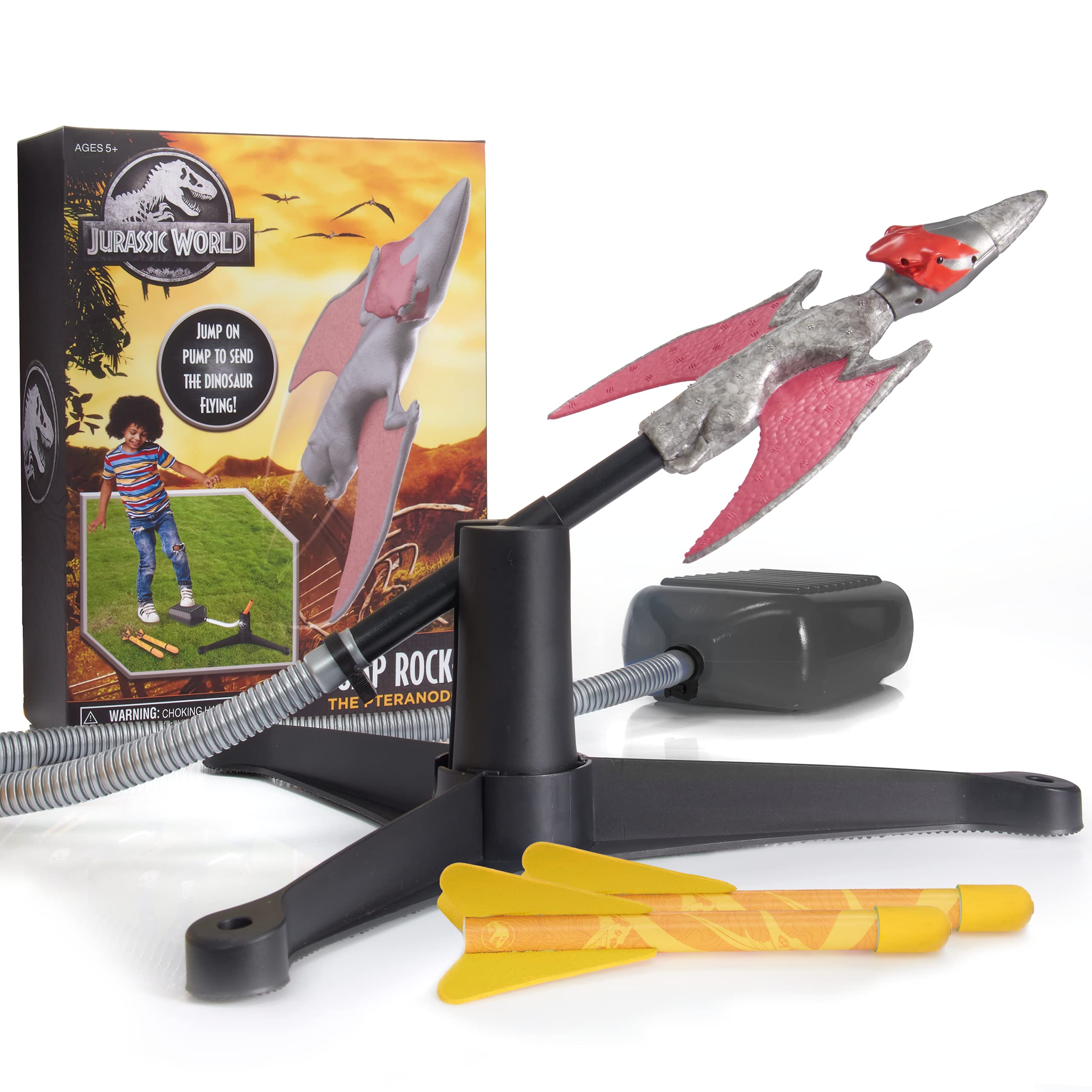 WOW! STUFF Jurassic World - Pteranodon Jump Rocket Launcher | Outdoor Garden Toy for Kids | Official Fallen Kingdom Merchandise, Gifts and Toys for Boys and Girls, Aged 5+