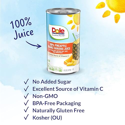 Dole, 100% Pineapple Orange Banana Juice, Oz, Ct in Kuwait