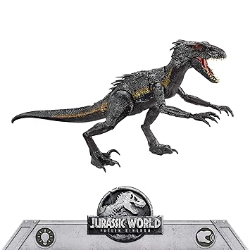 Mattel FLY53 - Jurassic World Ultimativer Villain Dino Indoraptor mit Lichter und Geräusche, Indominus Rex und Velociraptor, 