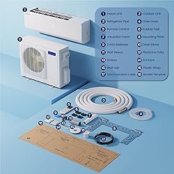 DELLA 36K BTU ODU 2 Dual Zone 12000 18000 BTU Wifi