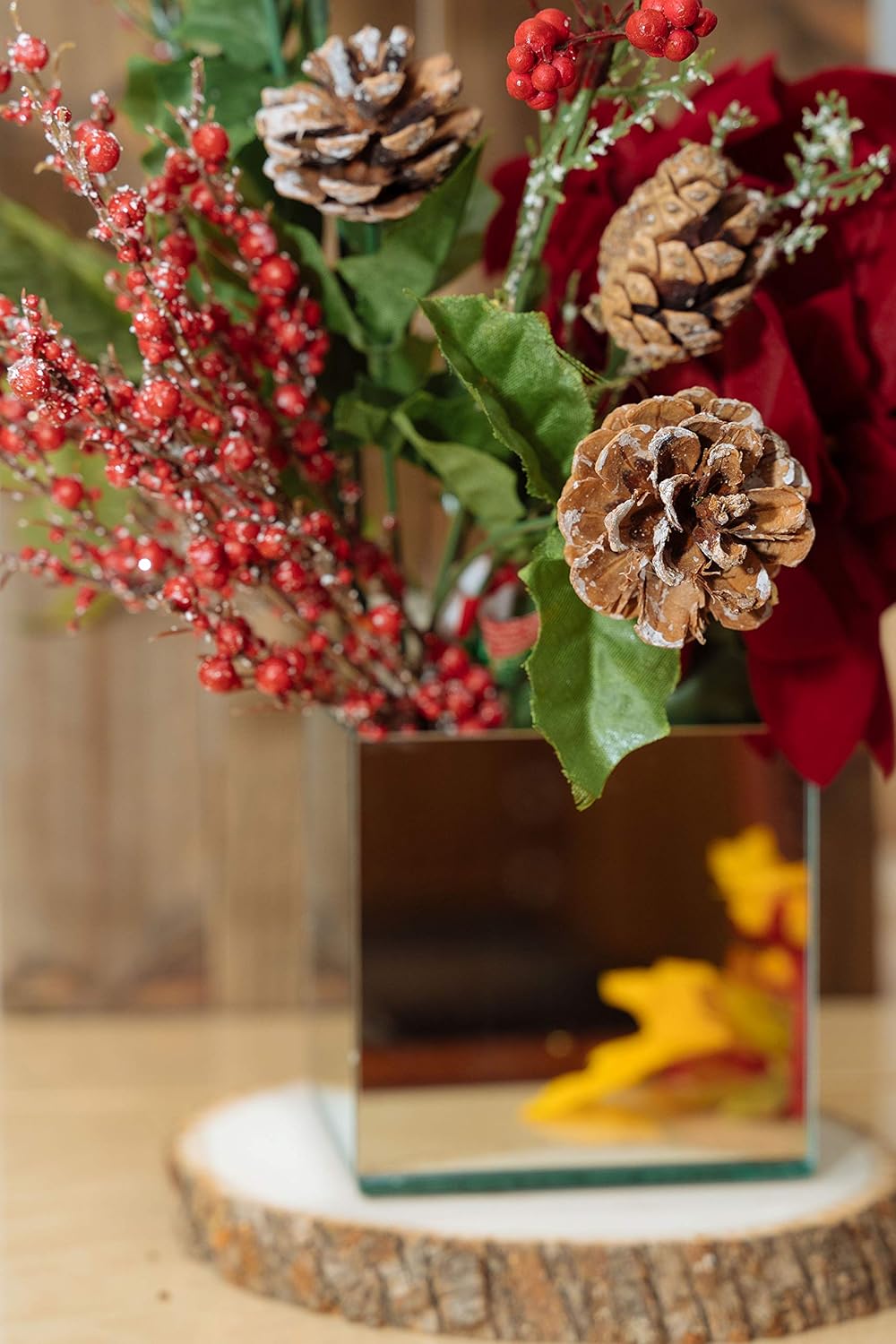 Amazon Com The Modern Decors 4 Inches Tall Silver Square Glass Vase Cube Perfect For Floral Arrangements In Weddings Events And Home Decor Sold Individually Clear Kitchen Dining