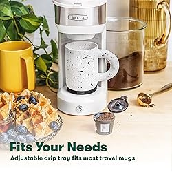 BELLA Dual Brew Single Serve Coffee Maker, K-cup
