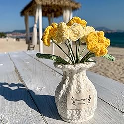YOOJEE Crochet Flower Pot Forget-me-not for Lover