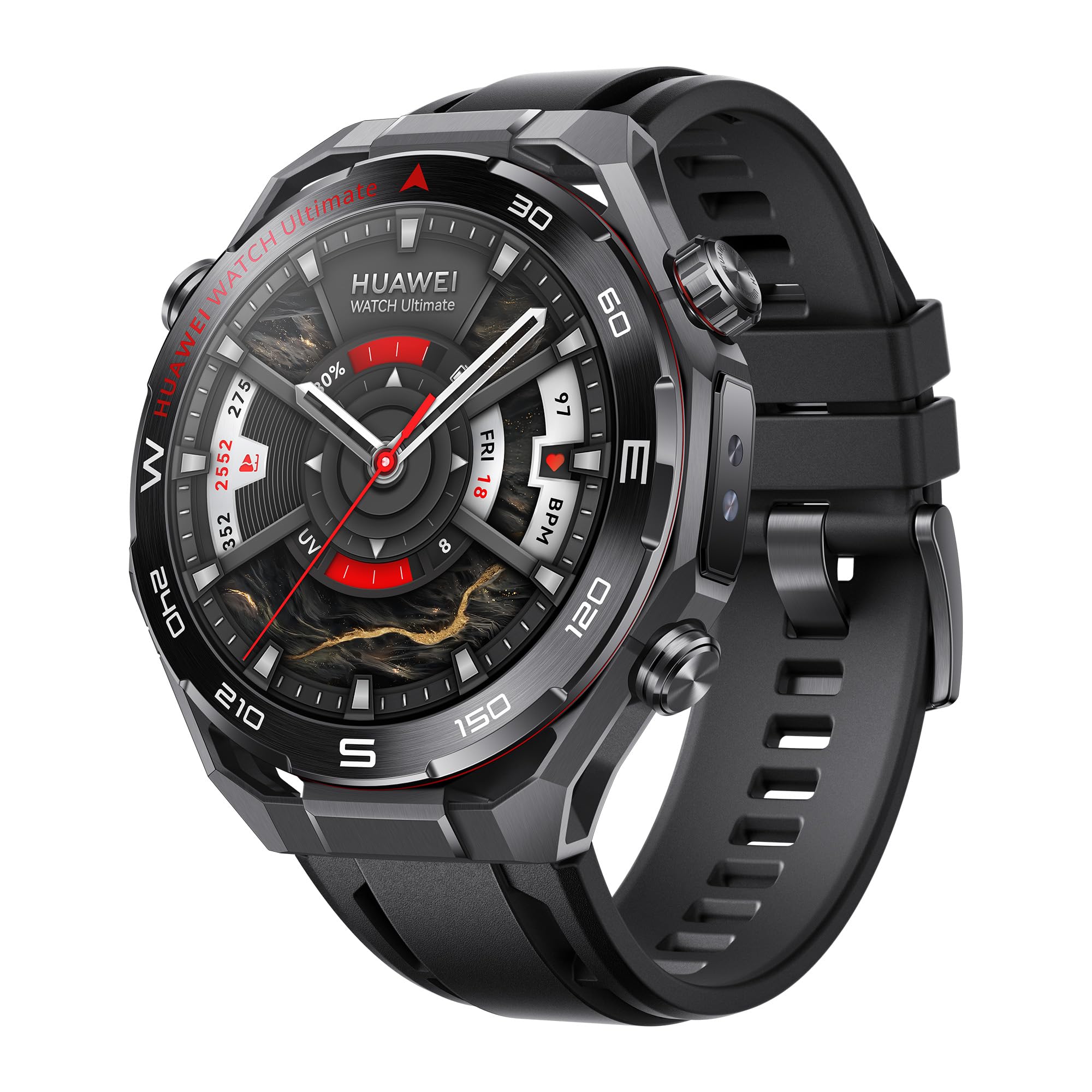 HUAWEI WATCH Ultimate 2 Smart Watch, GPS, Zirconium-based Liquid Metal Case 150-Meter Diving Watch, Sonar-based Underwater Communication, Accurate Health Monitor, eSIM Cellular Calling, Black