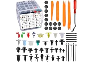 GOOSLA 1305Pcs Automotive Push Pins Car Plastic Rivets Fasteners Push Retainer Kit 34 Most Popular Sizes Auto Push Pin Rivets Set -Door Trim Panel Fender Clips for GM Ford Honda Chrysler Toyota