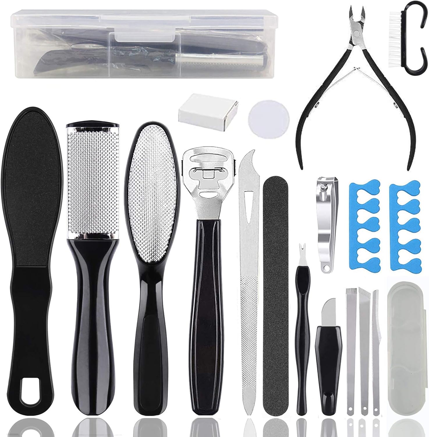 Professional Pedicure Kit Tools Set 19 in 1 Stainless Steel Foot File