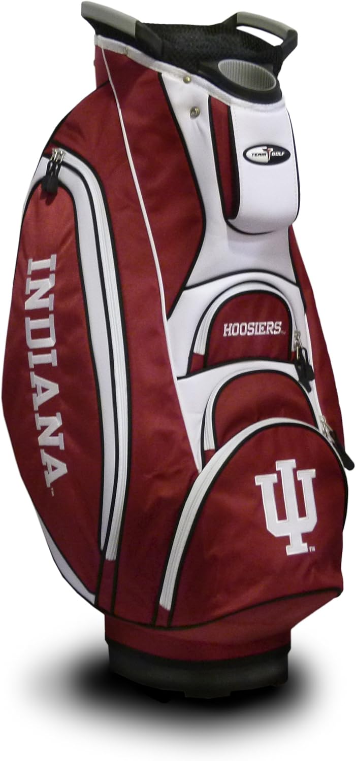 Team Golf NCAA Ohio State Buckeyes Victory Golf Cart Bag, 10-way Top with Integrated Dual Handle & External Putter Well, Cooler Pocket, Padded Strap, Umbrella Holder & Removable Rain Hood : Sports & Outdoors
