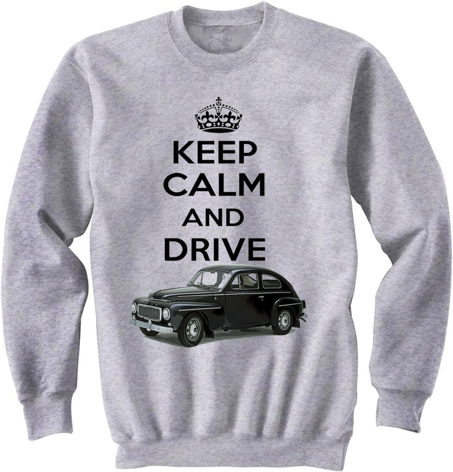 TEESANDENGINES Men's Volvo PV544 F 1964 Keep Calm Grey Sweatshirt