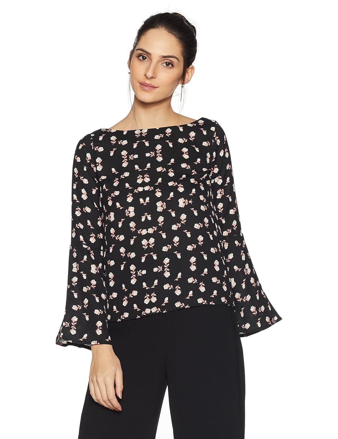 symbol amazon brand women's printed top