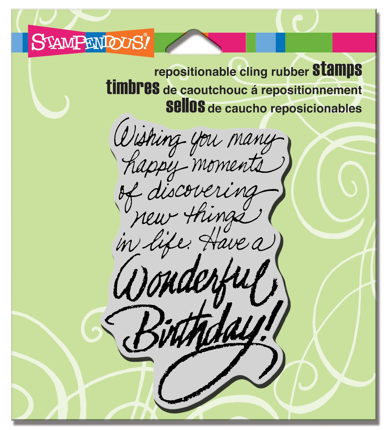 Stampendous Stampendous Cling Stamp 3.5-inch x 4-inchBirthday Wish, Acrylic, Multicolour