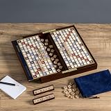 WS Game Company Scrabble Deluxe Travel Edition - Wood Case, Foldable Board, view 4