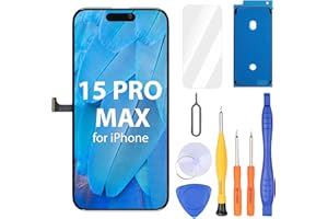 Ayake for iPhone 15 Pro Max Screen Replacement, 6.7 inch FHD LCD Display and Touch Digitizer Screen, True Tone Programmable, Face ID Remains (for A2849, A3105, A3106, A3108)