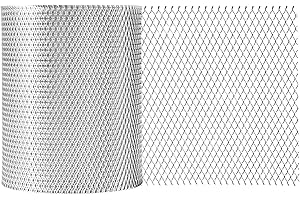 EUSTREER Aluminum Gutter Guard 5 Inch x 50 Feet Roll, Aluminum Leaf Filter Gutter Protection, Leaf Guard Protects from Branches, Leaves, Debris, Easy Install, Does Not Rust