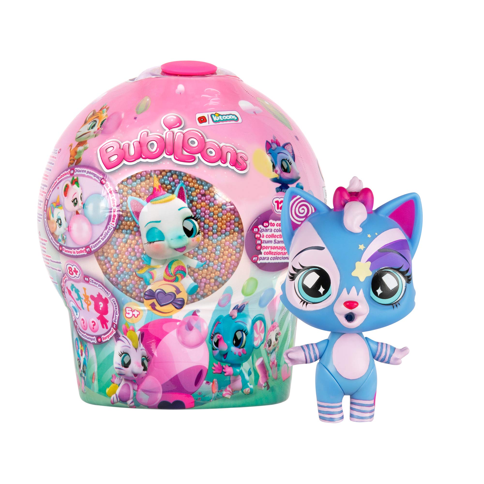 BUBILOONS | Surprise Collectible Mini Animal Doll that Inflates Balloons, Candy Capsule with Coloured Beads | Animal Doll Toy for Girls and Boys +5 Years old