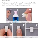 Hicarer 100 Pcs Small White Adhesive Cable Clips Wire Cord Management Holder view 5