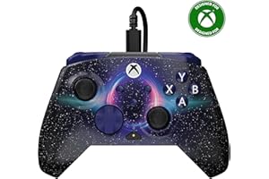 Turtle Beach Rematch Advanced Wired Gaming Controller for Xbox & PC – Lenticular, Multi-Design, Remappable Buttons, Hall-Effect Hair Triggers, 8ft Cable, Officially Licensed by Xbox – Dark Cosmos