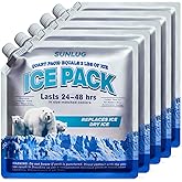 SUNLUG Cooler Ice Packs Reusable Ice Packs for Coolers Long Lasting Freezer Packs for Cooler Bag, Lunch Bags, Cooler Backpacks