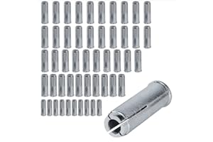 Highcraft BEJ-A50 3/8-Inch Drop -in Anchors, Zinc Plated Carbon Steel, Knurled (50 Pack)