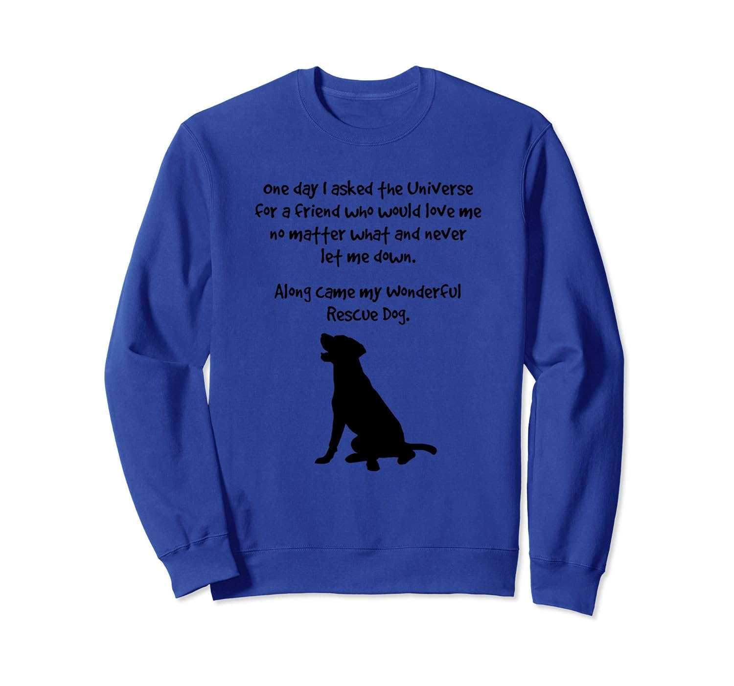 Along Came My Rescue Dog Sweatshirt For Dog Lovers-anz