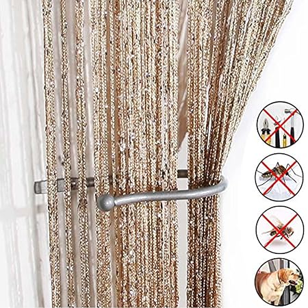 AIZESI Wohnzimmer Gardinen mit Kräuselband Weiß Fensterdekoration Wohnaccessoires & Deko 90 x 200 cm (Champagner)