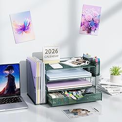 gianotter 4-Tier Desk Organizer with Drawers, File