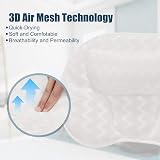 Bossjoy 3D Mesh Bath Pillow 6 Suction Cups Neck Back Support Spa Hot Tub view 3