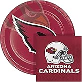 Trendware Arizona Cardinals Paper Plate and Napkin Party Kit, Serves 16