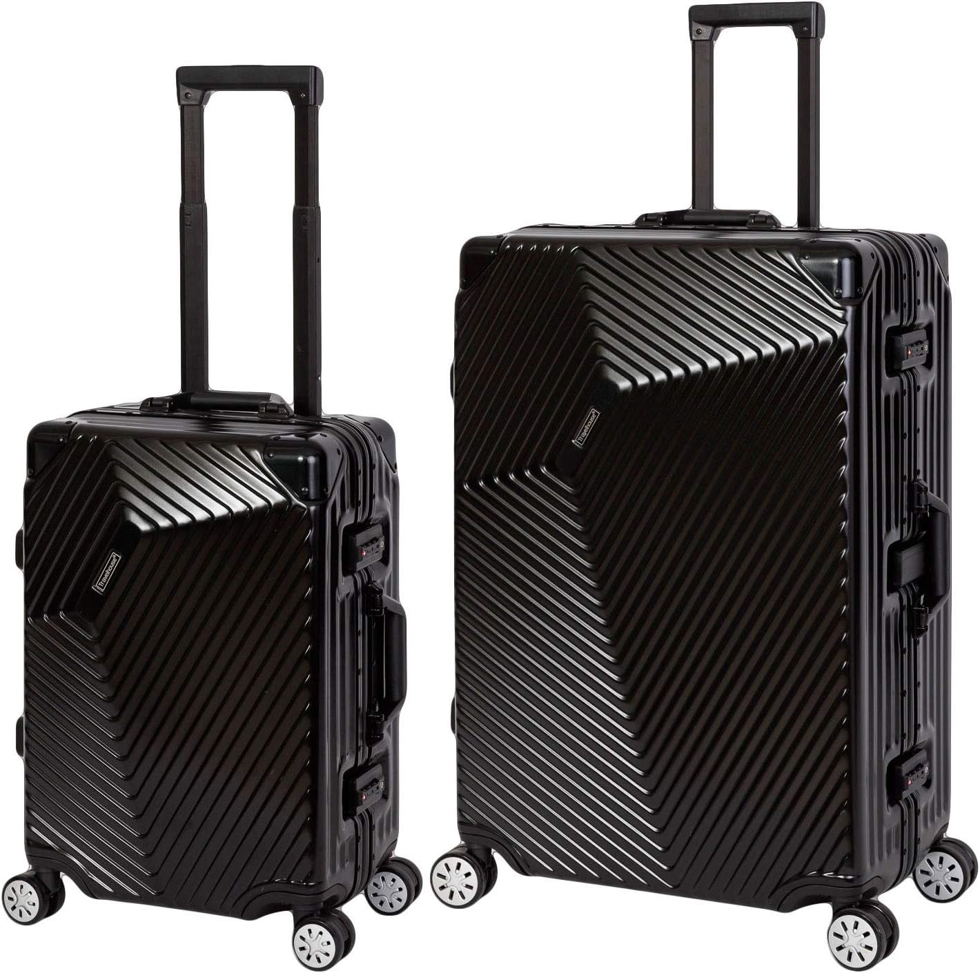 black aluminium suitcase
