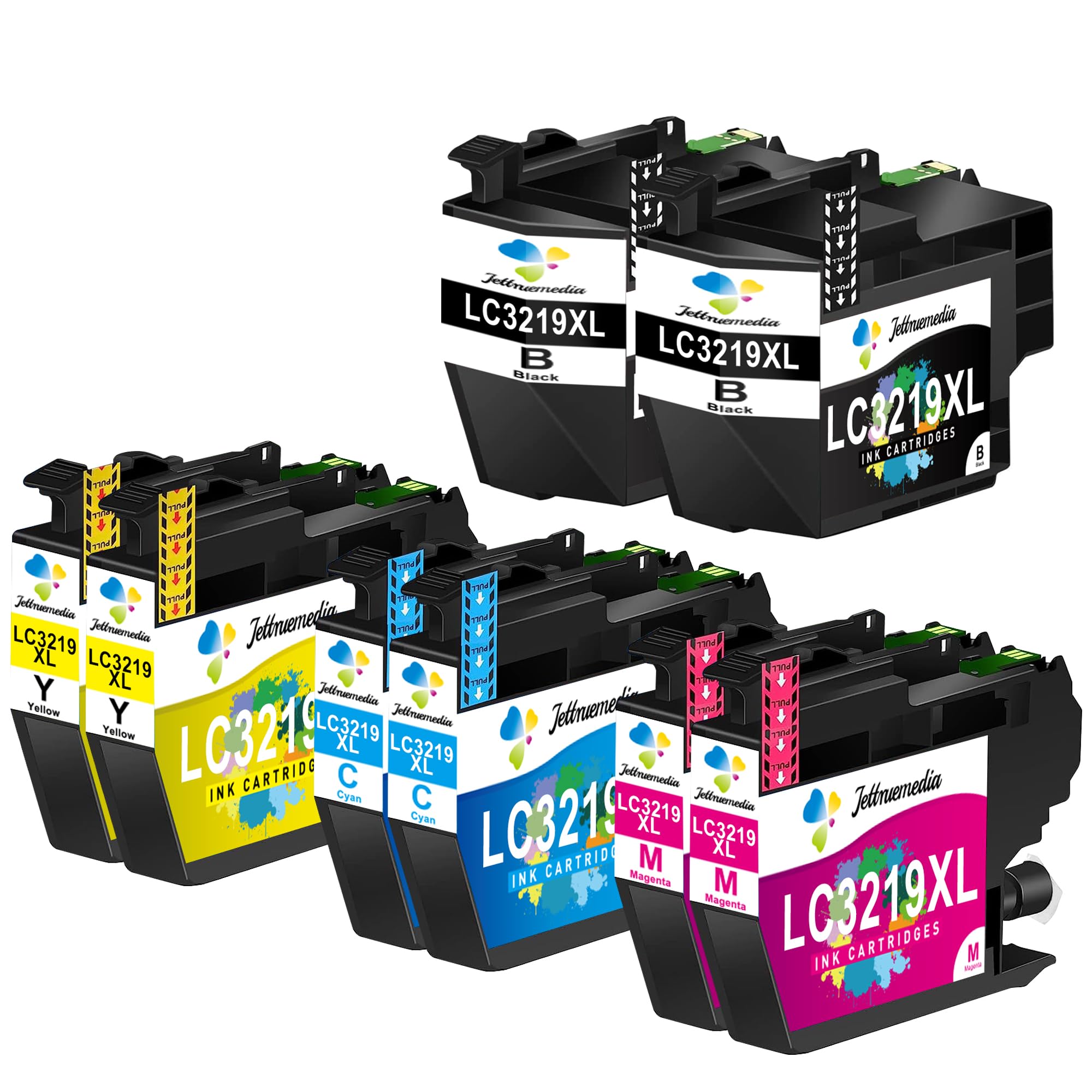 Jettruemedia 8-Pack LC3219XL Ink Cartridges for Brother LC3219 LC3217 Compatible with Brother MFC-J5335DW MFC-J5330DW MFC-J6935DW MFC-J5730DW MFC-J6530DW MFC-J6930DW printer