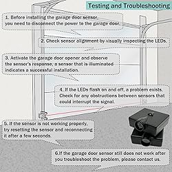2PACK GSTB-R STB-BL Garage Door Sensor, Replacement