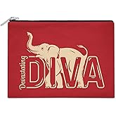 BBGreek Delta Sigma Theta Sorority Paraphernalia - Official Vendor - Flat Makeup Pouch & Accessory Bag - Devastating Diva
