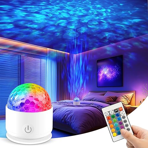 Sky Projector, Galaxy Projector for Gift Parties, Sensory Lights with 16 Colors+7 Brightness, Night Light with Remote Control, LED Light for Room Decor, Bedroom Accessories