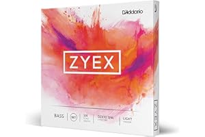 D'Addario Zyex Bass String Set, 3/4 Scale, Light Tension