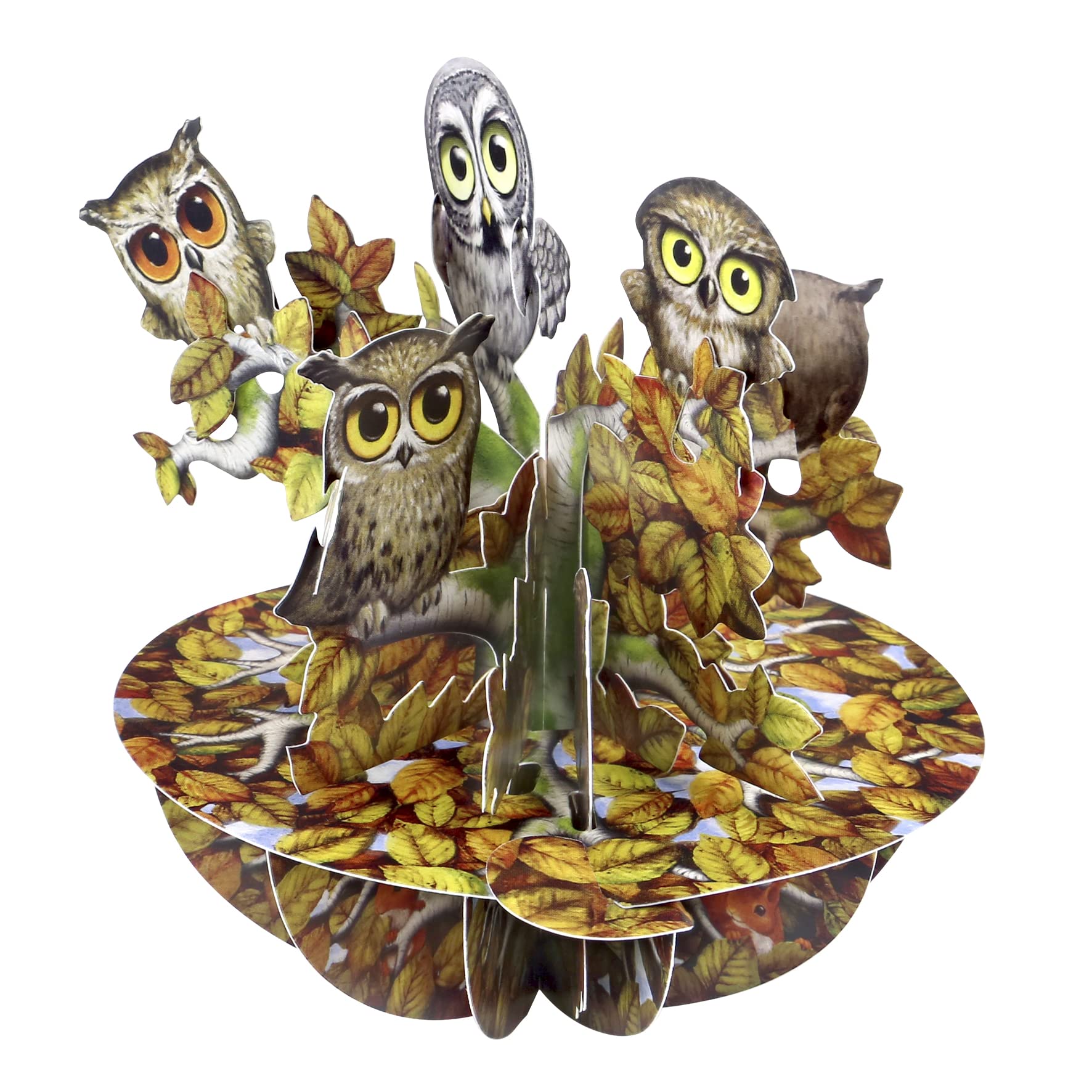 SANTORO Pirouette, 3D Pop Up Greeting Card - A Parliament Of Owls - For Kids, Adults, Graduation, Birthday | Thank You Gifts For Teacher