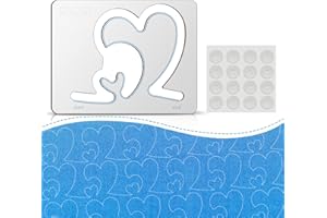 Kapyoo Quilting Rulers and Templates Quilting Templates for Machines Quilting Heart Shaped Free Motion Quilting Templates (Design B)