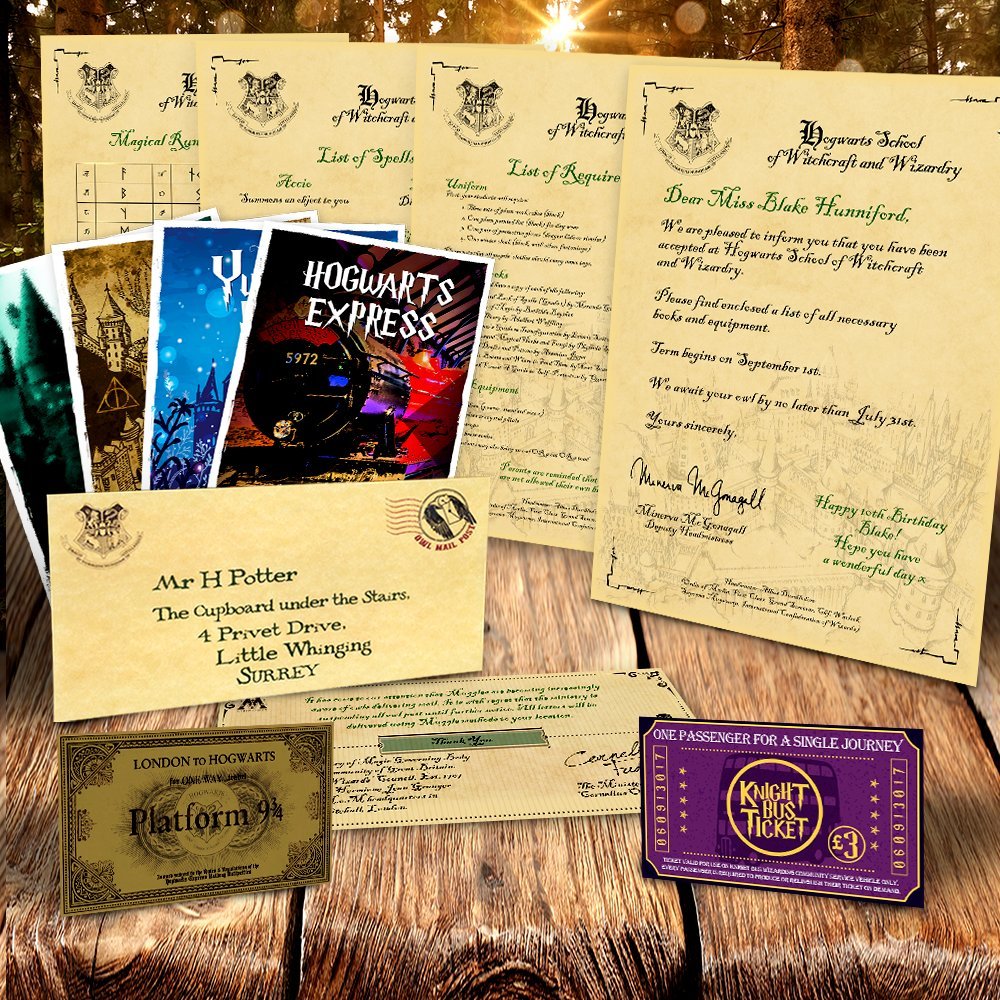 Personalised Hogwarts Acceptance Letter Harry Potter