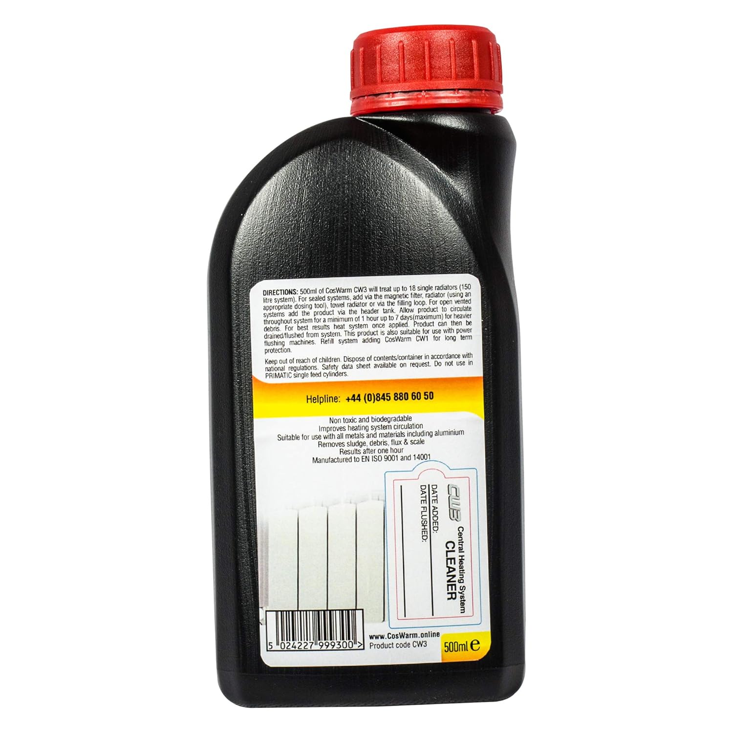 CosWarm CW3 Central Heating System Cleaner Treats Up To 18 Radiators