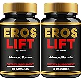 (2 Pack) Eros Lift Capsules - Official ErosLift Advanced Formula Supplement Pills for Men - Maximum Strength, All Natural Premium Vitamins Support for Health & Wellness, 120 Capsules for 2 Months