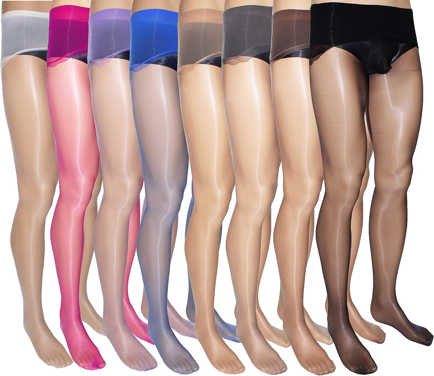 Hipster Ultra Sheer Seamless Mens Pantyhose (10 Denier) (Black, 1 Denier (Pouch)) Amazon.de